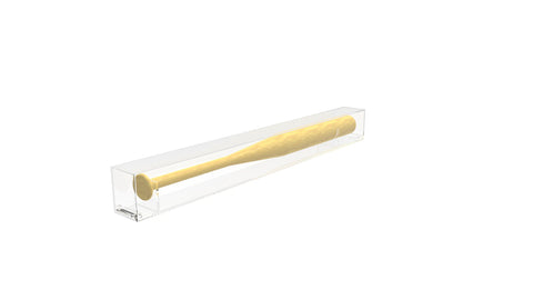 Junior Size Clear Acrylic Baseball Bat Display Small 31.5X4X4 Wall Mount Table Top Bat Holder Glorifier Please Confirm with Us You Checked Dims Will Fit Your Bat Size Verification Required 100089