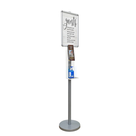 12X12X64" 8.5x11" Poster Stand Signage Literature Display Trifold BrochureHolder 10050+10056