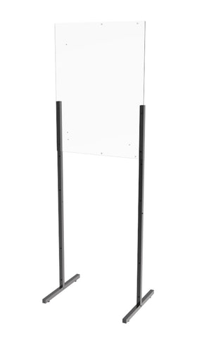 Acrlic Plexiglass Shield Sneeze Guard 24x36 Landscape Portrait Floor Stand