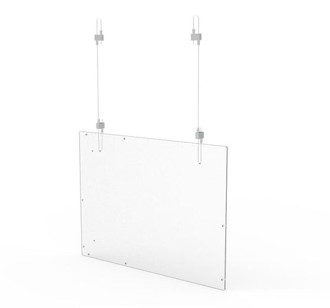 Ceiling Mount Signage Panel Acrlic Shield Sneeze Guard 24x36 36x24 Clear