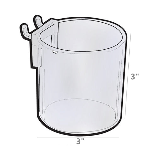 FixtureDisplays® Acrylic Cup Display - 3" Size, sold in a case of 10, made of Plexiglass 100932
