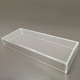Clear Acrylic Plexiglass Keyboard Cover 20X7.8X2.5", five sided tray organizer 10160