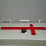 FixtureDisplays® 27.9x2x60" Red Plexiglass LED Lighted Cross - Sign-Church Decor 10167
