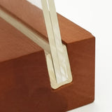 5x7" Acrylic Sign Holder Slant/Vertical Design Wood Base Tabletop Picture Frame 10174-5x7 L-24PK
