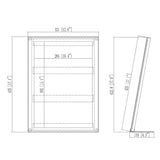 12.6X17X4.3" Vanity Cosmetic Shoe Fitting Mirror Black Metal Frame Glass 10202