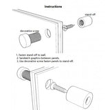 2-Sheets Acrylic Wall Mount Sign Holder Picture Frame Portrait/Landscape Display 10229-11*17