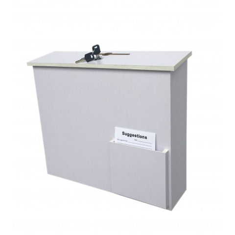White Wood Collection Box Suggestion Box Donation Charity Box Fundraising Box