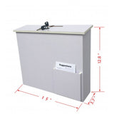 White Wood Collection Box Suggestion Box Donation Charity Box Fundraising Box