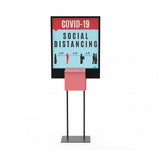 Poster Stand Social Distane Donation Charity Fundraising Box Collection Tithing