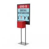 Poster Stand Social Distane Donation Charity Fundraising Box Collection Tithing