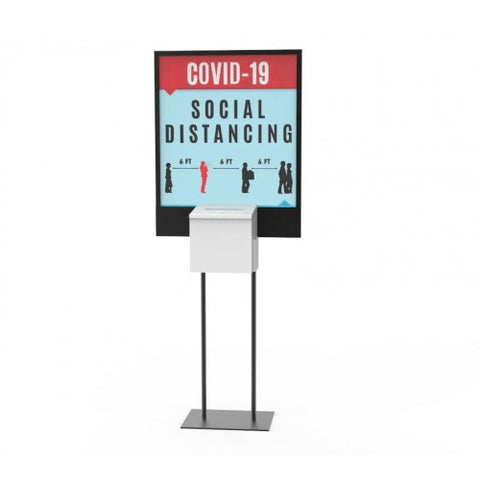 Poster Stand Social Distane Donation Charity Fundraising Box Collection Tithing
