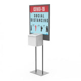 Poster Stand Social Distane Donation Charity Fundraising Box Collection Tithing