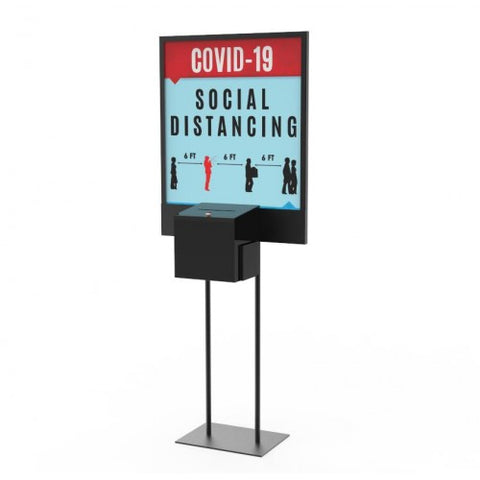 Poster Stand Social Distane Donation Charity Fundraising Box Collection Tithing