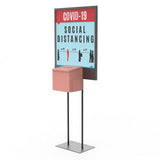 Poster Stand Social Distane Donation Charity Fundraising Box Collection Tithing
