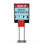 Poster Stand Social Distane Donation Charity Fundraising Box Collection Tithing