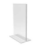 FixtureDisplays® 6PK 4x6" Clear Acrylic Table Tent Frame Photo Sign Menu Holder Clear 11193-2-4x6-6PK Peel off protective film (white) before use.