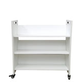 30 X 13 X 40.5" 3Tier White Metal Book Cart Rooling Book Truck Library Book Cart 11241-3 TIER  Do NOT MIX