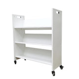 30 X 13 X 40.5" 3Tier White Metal Book Cart Rooling Book Truck Library Book Cart 11241-3 TIER  Do NOT MIX