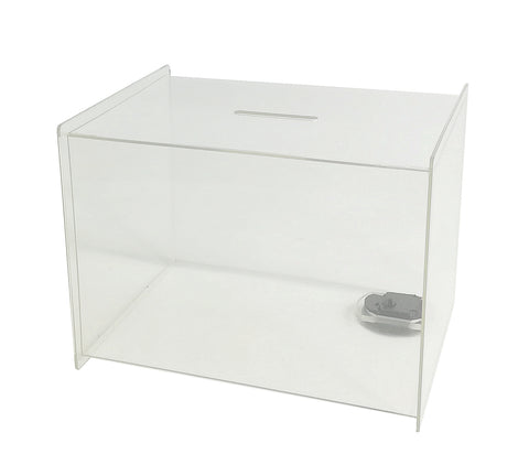 FixtureDisplays? 1PK Acrylic Collection Box,Clear Ghost Acrylic Donation Fundraising 7x5.5x5.5 11818