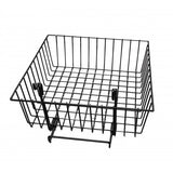 12 x 12 Metal Gridwall Basket w/ Hooks   Black 119073