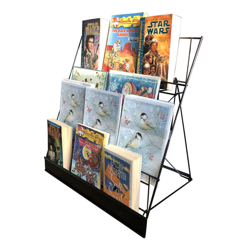 4 Tier Wire Display Rack Literature Brochure Magazine Stand Book Tabletop Rack