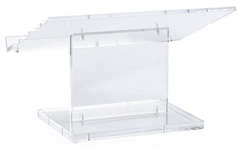 Acrylic Table Top Podium, Easy Assembly Clear 119791