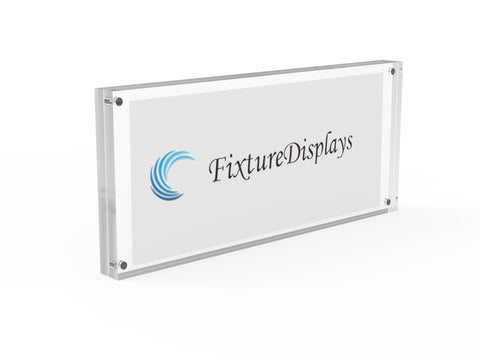 4.8x10 Panoramic Picture Frame Magnetic Signholder Mareting Signage Clear Frame