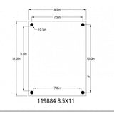 Clear Sign Name Holder Plexiglass 8.5X11 11x8.5 Wallmount Poster Frame Standoff