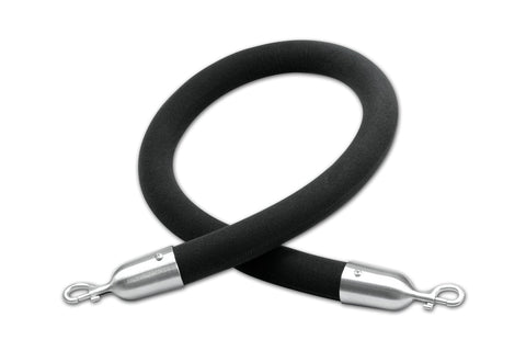 Crowd Control Stanchion Queue Barrier Post 60 Black Velvet Rope 12004 9 BLACK
