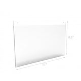 Wall Mount Sign Holder Clear Acrylic Picture Frame Transparent Poster Frame