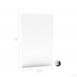 Wall Mount Sign Holder Clear Acrylic Picture Frame Transparent Poster Frame