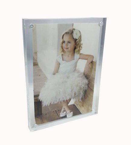 Deluxe Thick Plexiglass Acrylic Picture Frame Magnetic Closure 4.25*5.75 12092