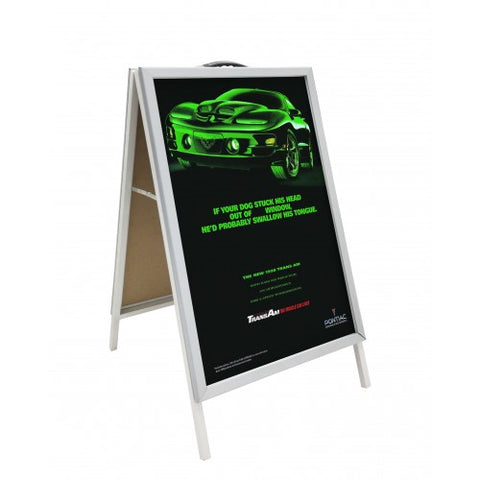 FixtureDisplays® 21.7 X 35.2 X 24" A-Frame Sidewalk Sign MenuBoard Snapframe Restaurant 2-Sided A-Board Graphic Poster Banner 19204