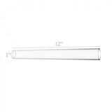 FixtureDisplays® Clear Acrylic Tube 1" Diameter Nominal (25MM to be exact,or 0.98" exact outside dim) x 12" Long,5/64"(2mm) Wall Open Ended Thickness 15136-12"