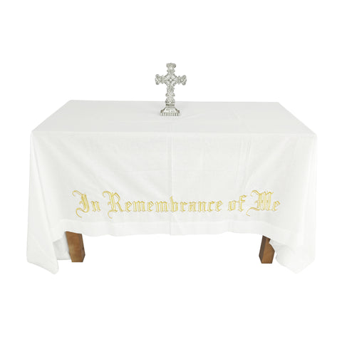 In Remembrance of Me Altar Frontal Holy Communion Table Cloth Cover 52X96