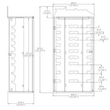 16X10X33.5" Countertop 18 Pairs Eyewear Display Sunglass Display with LED light 15225 Make to Order, 3 Months Lead Time