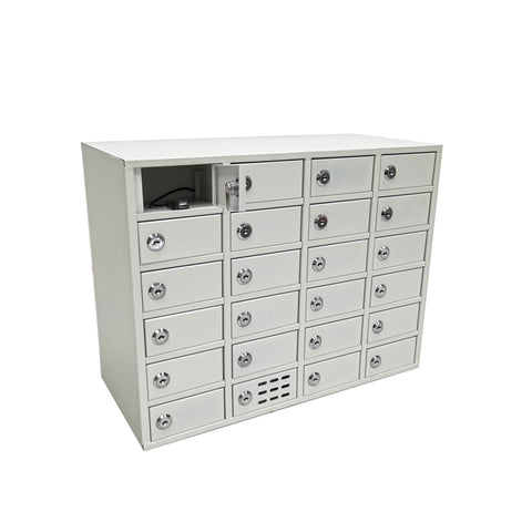 23 Slot USB¡¡Cellphone Locker Storage Charging Station Class Camp Security No-Phone Max 5 Watts Per Slot Output 15257
