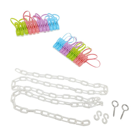 Plush Toy Chain Wall Ceiling Hanging Organizer Clip Strips for Chips Snacks