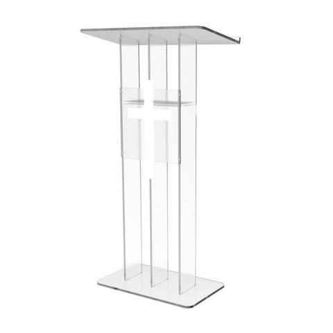 Clear Acrylic Podium Transparent Church Pulpit Plexiglass Lectern Debate Wedding