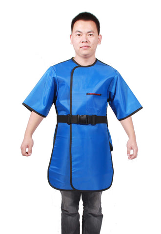 Lead Apron Full Overlap Short Sleeve for X Ray MRI CT Radiation Protection