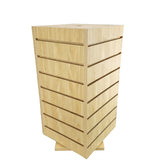 12x12x24 Slatwall Spinner Display Rack Rotating Countertop Stand Maple Finish 15591-MAPLE