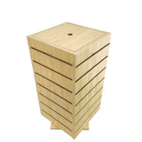 12x12x24 Slatwall Spinner Display Rack Rotating Countertop Stand Maple Finish 15591-MAPLE
