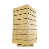 12x12x24 Slatwall Spinner Display Rack Rotating Countertop Stand Maple Finish 15591-MAPLE