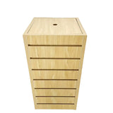 12x12x24 Slatwall Spinner Display Rack Rotating Countertop Stand Maple Finish 15591-MAPLE