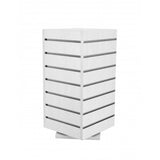 4 Sided Slatwall Counter Spinner White Display Rack Giftware Merchandiser Stand