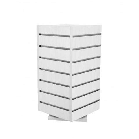4 Sided Slatwall Counter Spinner White Display Rack Giftware Merchandiser Stand