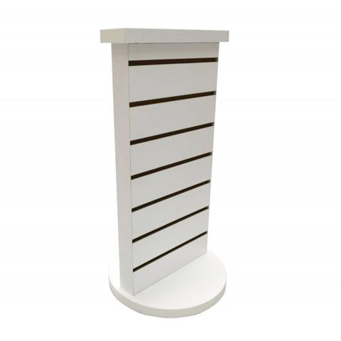 2 Sided Slatwall Counter Spinner White Display Rack Souvenior Stand Gift Display