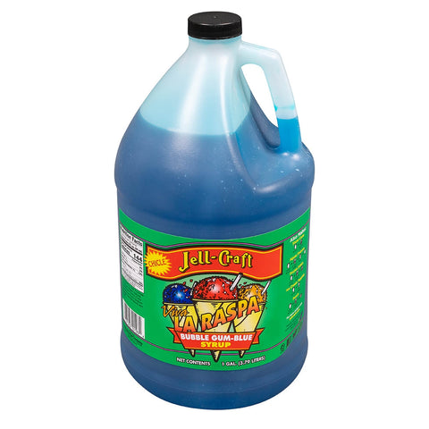 Snow Cone Syrup Shaved Ice - Eight Flavors, 1 Gallon Jug 15680-Bubble Gum Blue