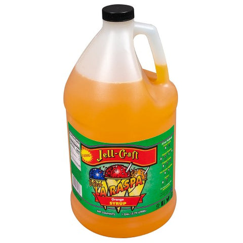 Snow Cone Syrup Shaved Ice - Twenty Two Flavors, 1 Gallon Jug 15680-Orange