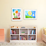 8.5 X 11" Letter Size Art Wood Picture frame Lense Mat Wallmount 3D artwork 15893